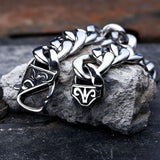 Classic Viking Totem Stainless Steel Bracelet