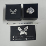 Gothic Memento Mori Letters Sterling Silver Skull Ring