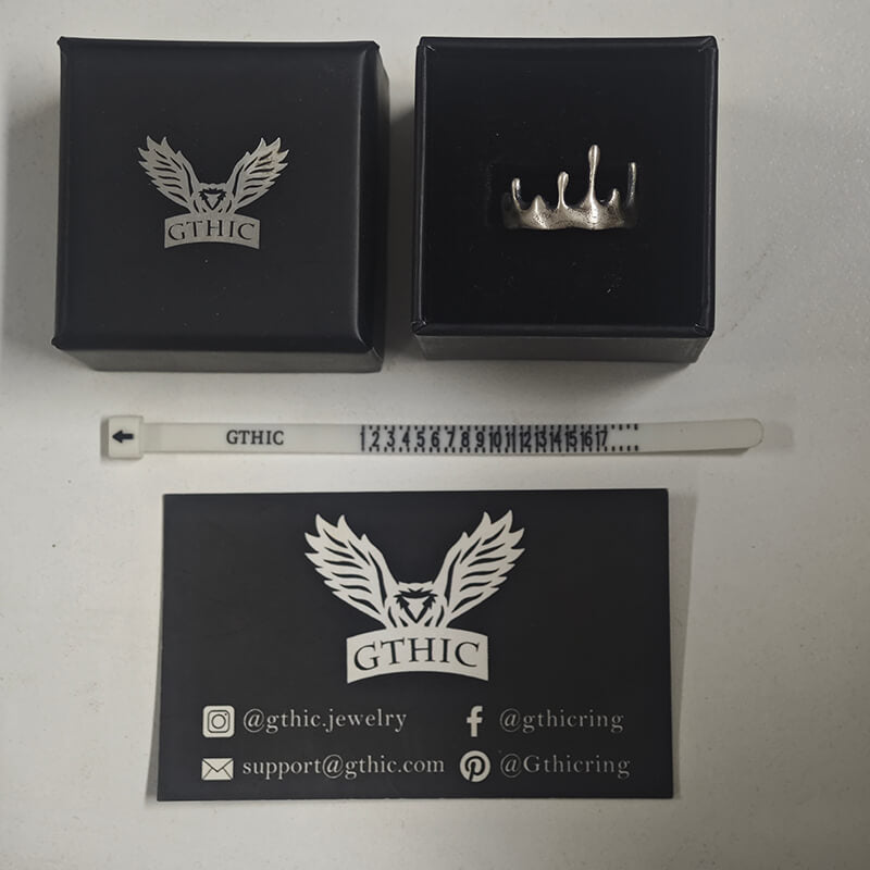 Simple Water Drop Shape Sterling Silver Ring