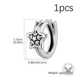 Punk Pentagram Stainless Stee Hoop Earrings