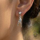 Punk Gem Hand Gesture Stainless Steel Drop Earrings | Gthic.com