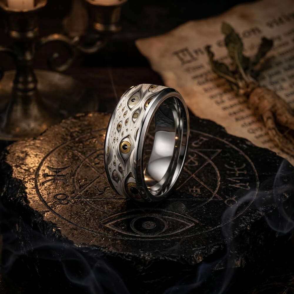 All-Seeing Eye Stainless Steel Mysterious Band Ring