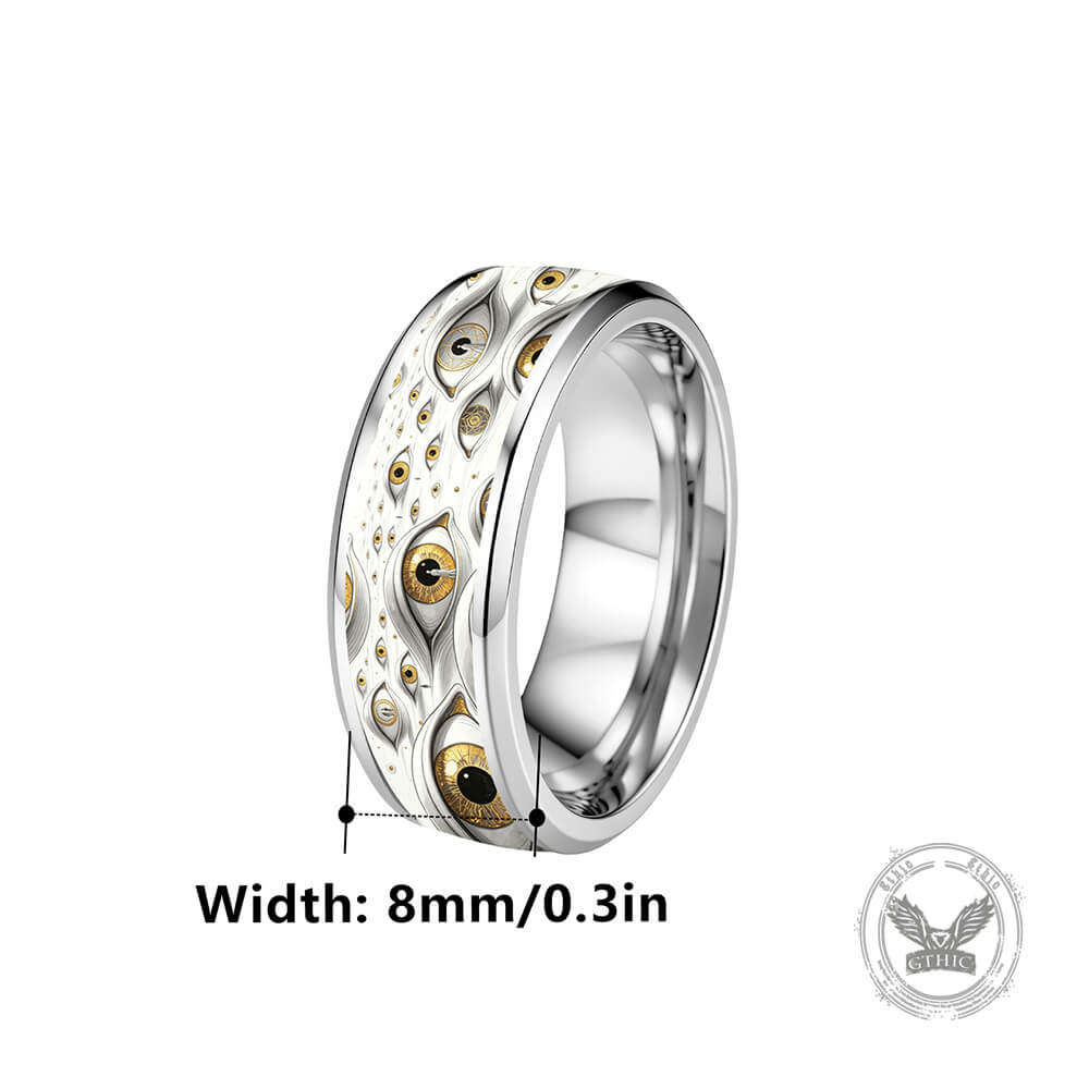 All-Seeing Eye Stainless Steel Mysterious Band Ring