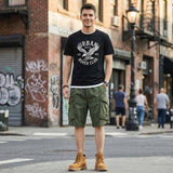 American-Style Loose Drawstring Cotton Cargo Shorts | Gthic.com