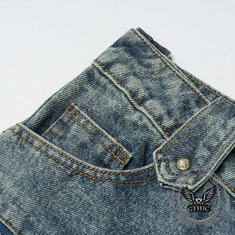 American-Style Multi-Pocket Cargo Baggy Jeans