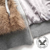 American-Style Plush Patchwork Hooded Jacket