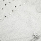 American-Style Rivet Vintage-Washed Hooded Jacket