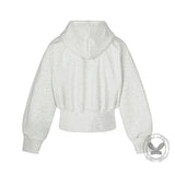 American-Style Rivet Vintage-Washed Hooded Jacket