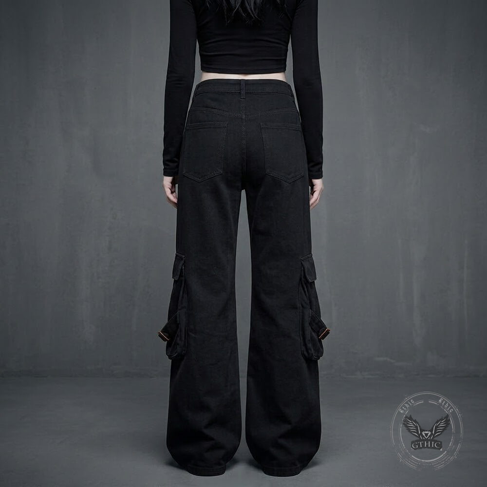 American-Style Slight-Flare Multi-Pocket Pants | Gthic.com