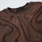 American-Style Street Slim-Fit Washed Distressed T-Shirt