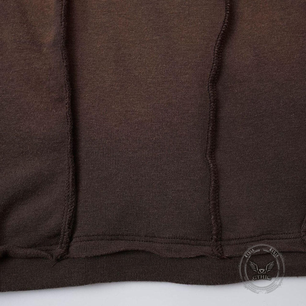 American-Style Street Slim-Fit Washed Distressed T-Shirt