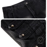 American-Style Y2K Dark-Aesthetic Lace-Up Flare Jeans