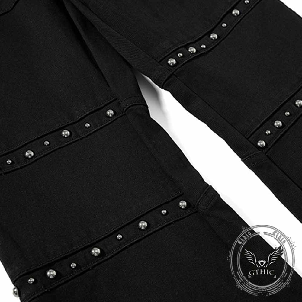 American-Style Y2K Studded Zipper Flared Cargo Pants – GTHIC