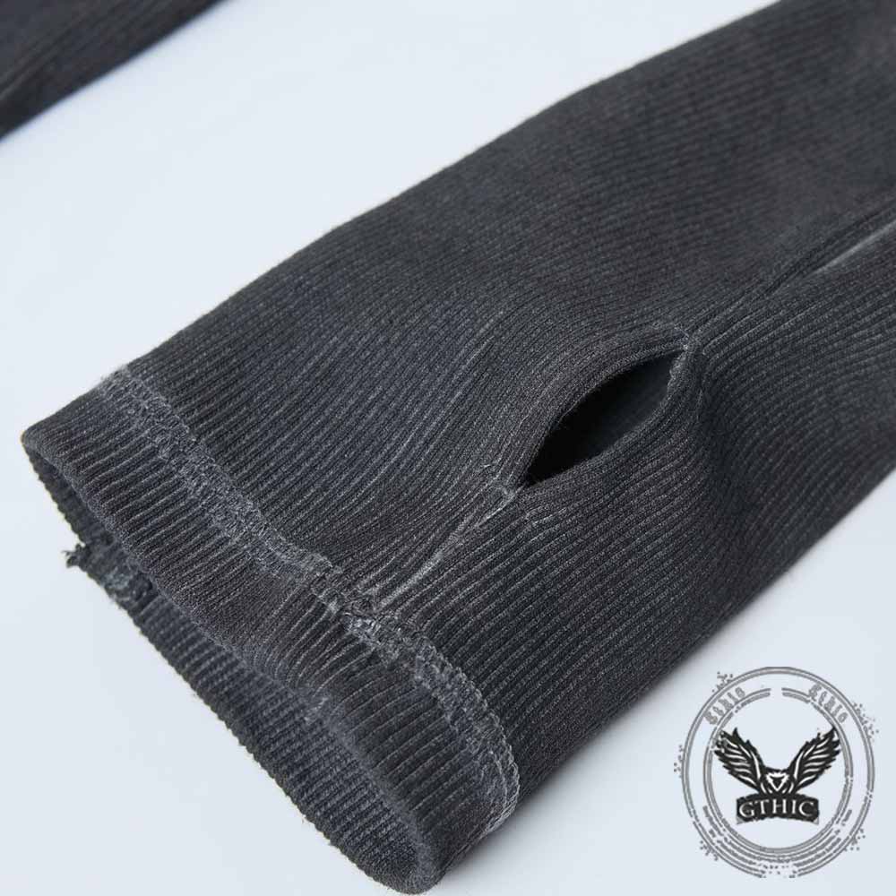 American Deconstructed V-Shaped Hem Slim Top