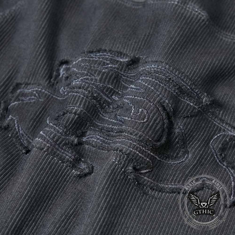 American Deconstructed V-Shaped Hem Slim Top