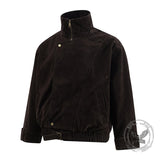 American Fashion Brown Stand-Up Collar Jacket | Gthic.com