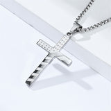 American Flag Cross Stainless Steel Pendant
