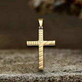 American Flag Cross Stainless Steel Pendant