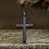 American Flag Cross Stainless Steel Pendant