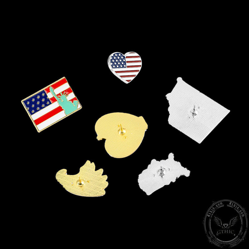 Broche de aleación con diseño de bandera americana