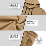 American Fleece-Lined Hooded Jacket And Cargo Pants Set