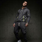 American Fleece-Lined Hooded Jacket And Cargo Pants Set | Gthic.com