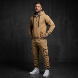 American Fleece-Lined Hooded Jacket And Cargo Pants Set | Gthic.com