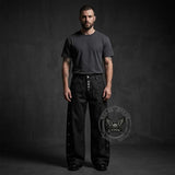 American High-Street Button Design Raw Denim Jeans | Gthic.com