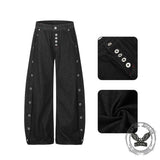 American High-Street Button Design Raw Denim Jeans