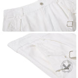 American High-Street Lace-Up Wide-Leg Cargo Shorts