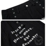 American High-Street Punk Studded Straight-Leg Cargo Pants