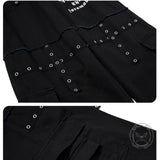 American High-Street Punk Studded Straight-Leg Cargo Pants
