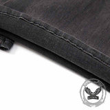 American High Street Y2K Strap Design Distressed Jeans