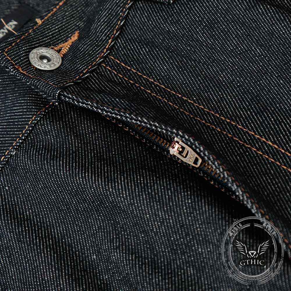 American Hip-Hop Letter Embroidered Wide-Leg Jeans