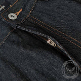 Pantaloni punk da uomo in cotone con stampa teschio patch