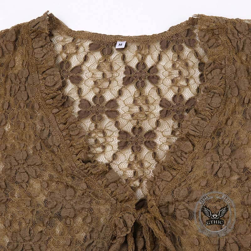 Bustier corsé de cuero de encaje negro