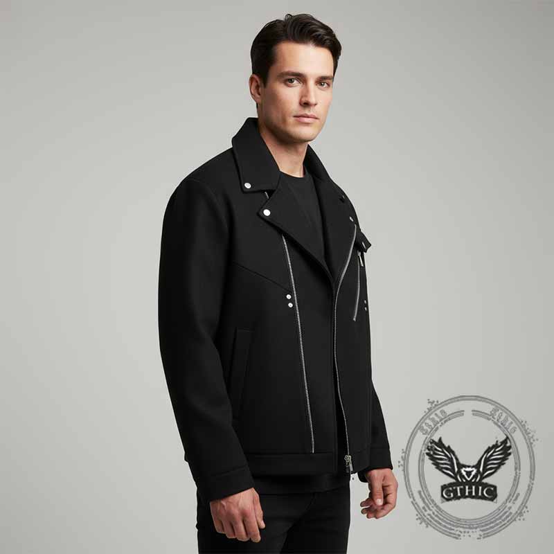 American Lapel Irregular Versatile Zipper Coat | Gthic.com