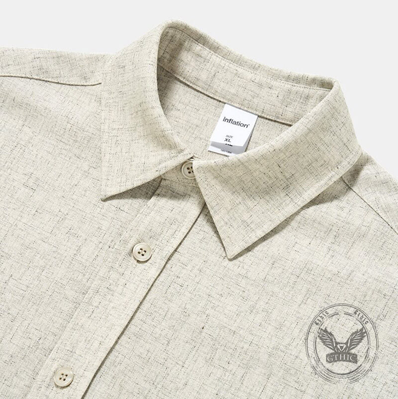 American Loose Lapel Old Money Style Linen Shirt