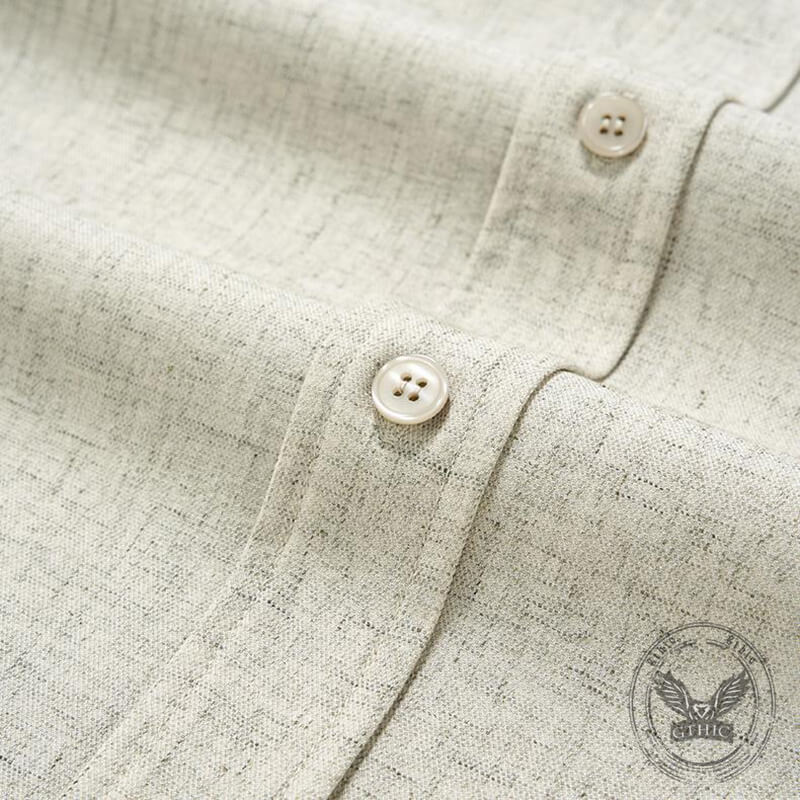 American Loose Lapel Old Money Style Linen Shirt