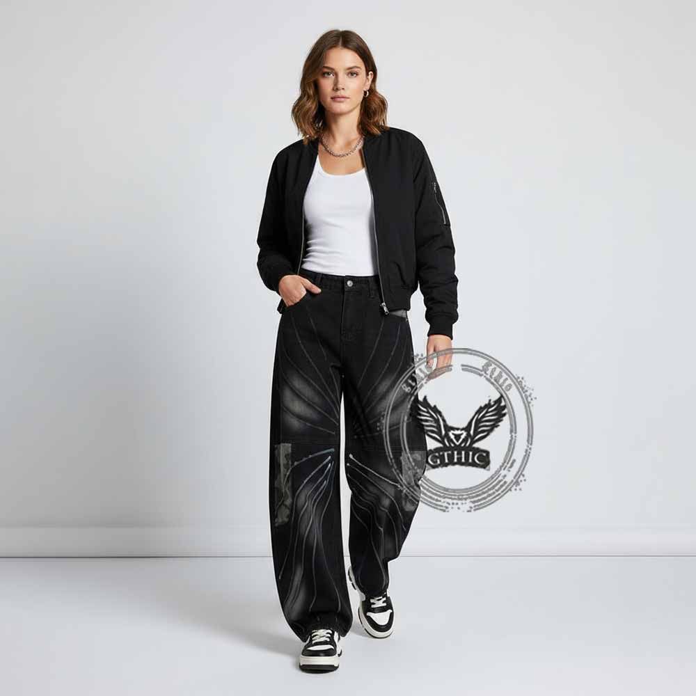 American Retro Camouflage Washed Cargo Jeans | Gthic.com