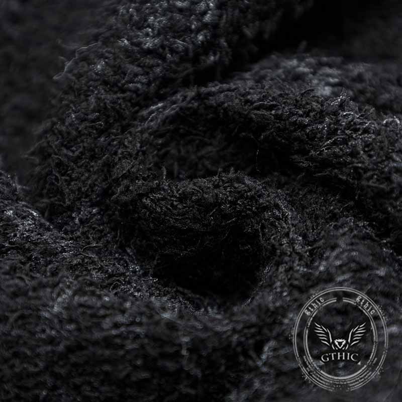 American Retro Detachable Fur Collar Pullover Sweater