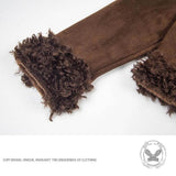 American Retro Distressed Suede Plush Patchwork Jacket