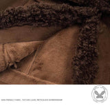 American Retro Distressed Suede Plush Patchwork Jacket