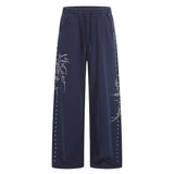 American Retro Gothic Cross Loose Hoodie Sweatpants Set