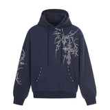 American Retro Gothic Cross Loose Hoodie Sweatpants Set | Gthic.com