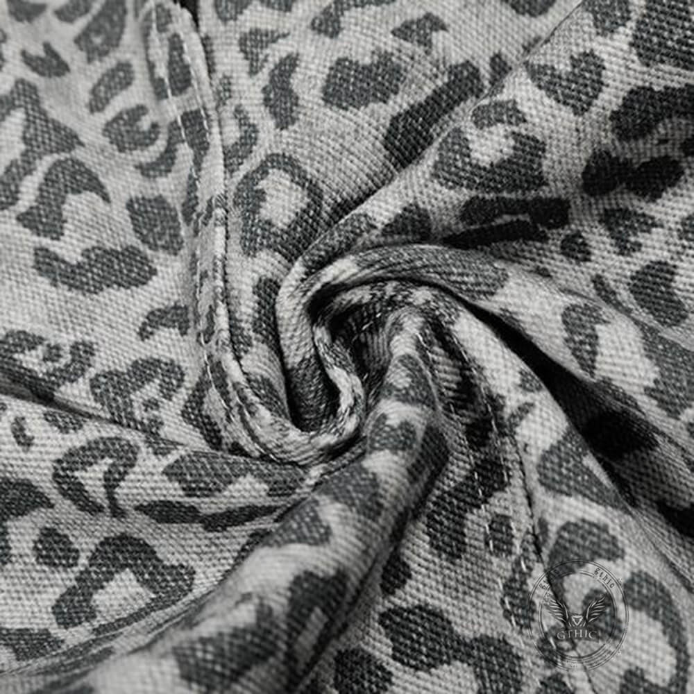 Punk-Hose für Herren aus Baumwolle mit Aufnäher und Totenkopf-Aufdruck