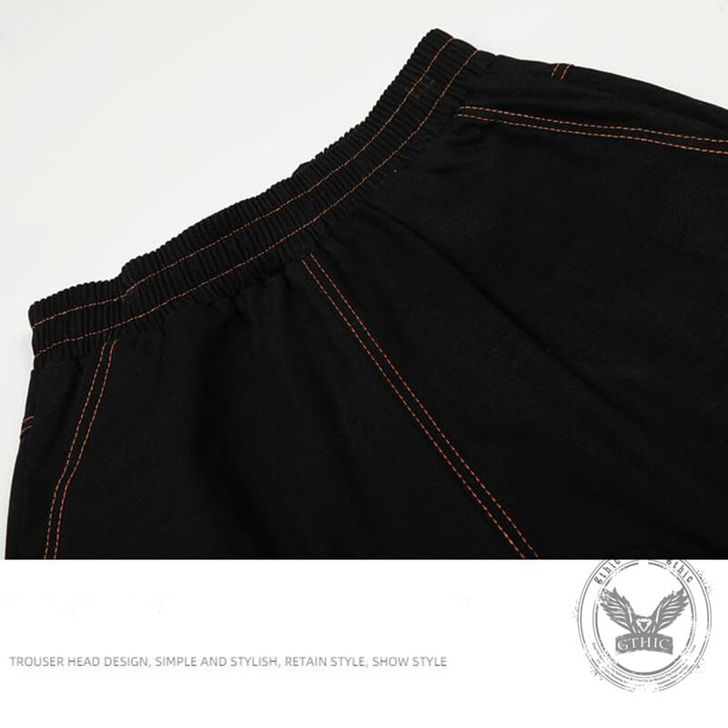 American Retro Leopard Print Letter Patch Loose Jeans