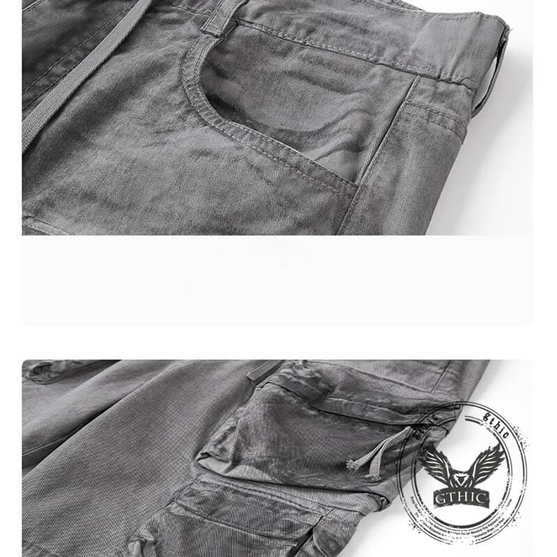 American Retro Loose Multi-Pocket Cargo Shorts