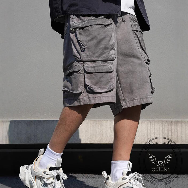 American Retro Loose Multi-Pocket Cargo Shorts