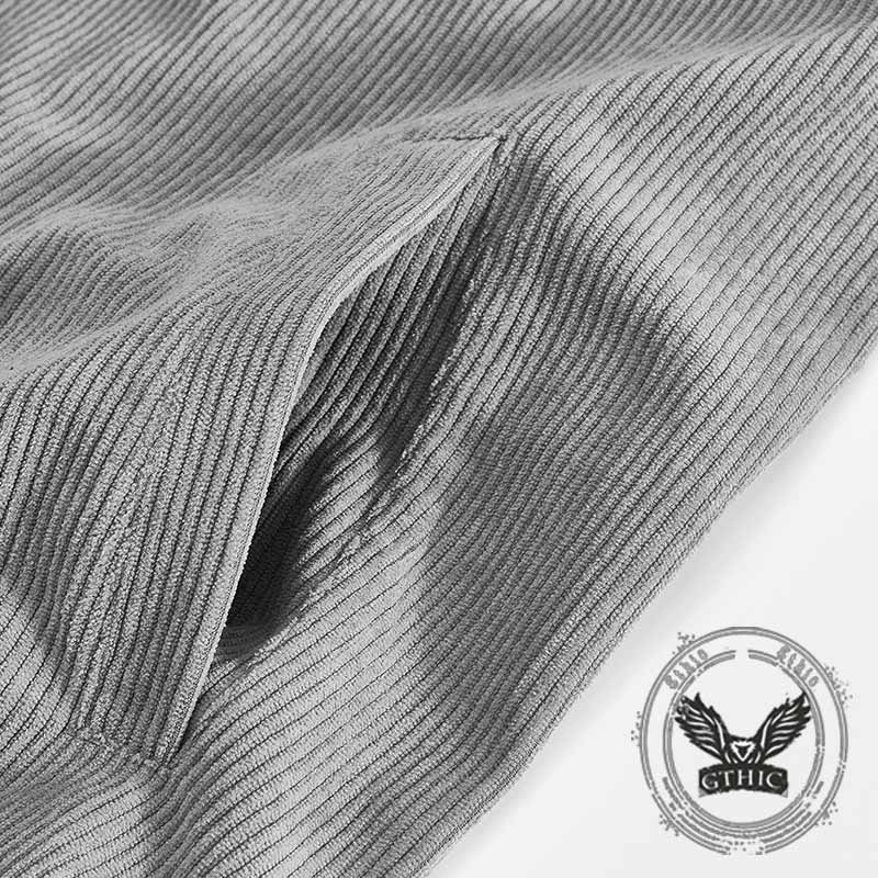 American Retro Multi-Pocket Corduroy Lapel Coat